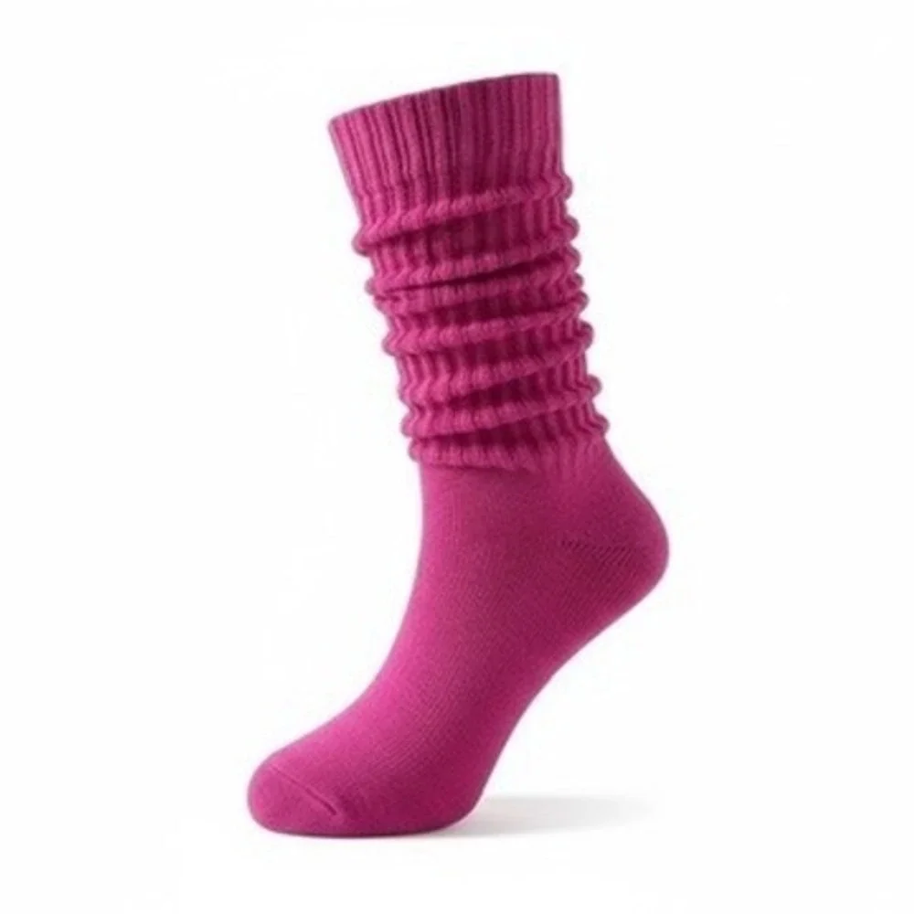 Vibrant High-Calf Slouchy Soft Casual Womens Socks 5.5-8.5 Thick Athletic 6 Pack